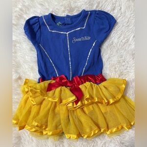 Disney Baby Snow White Dress Vacation Travel Bodysuit Costume Tutu Halloween 24M